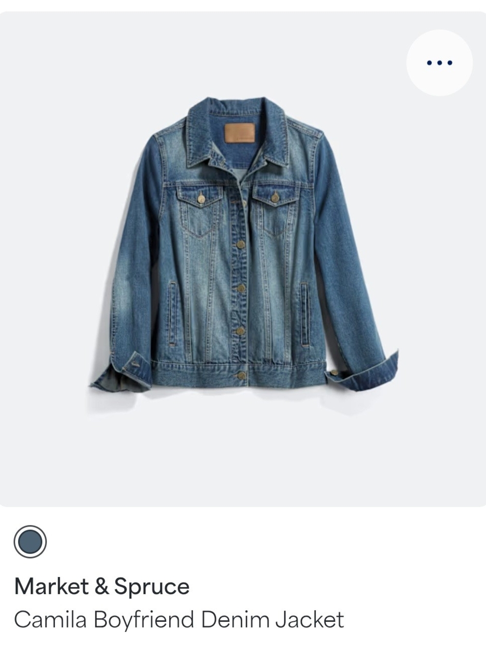 Market & Spruce Washed Blue Boyfriend Denim Jacket XS